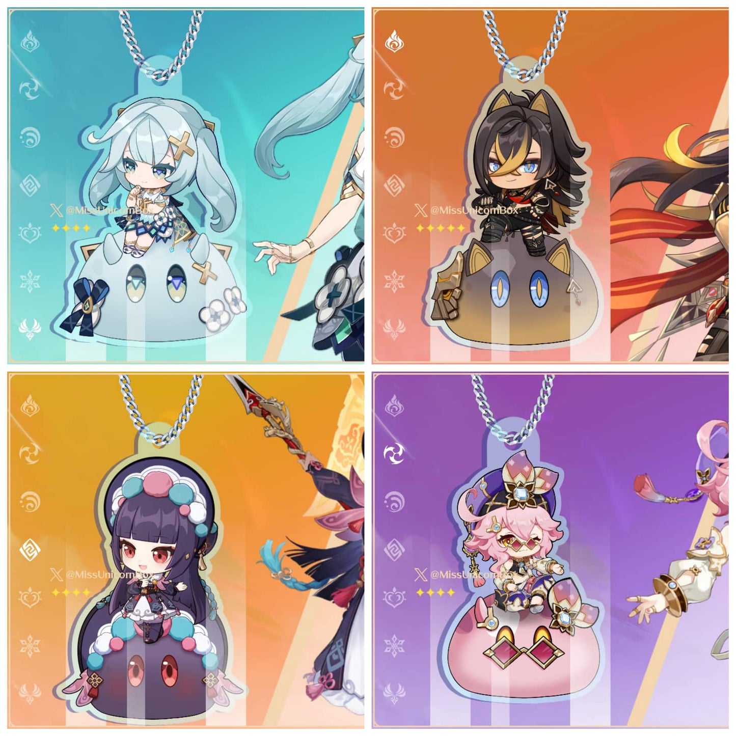 Slime Character Keychain Genshin Impact Inspired