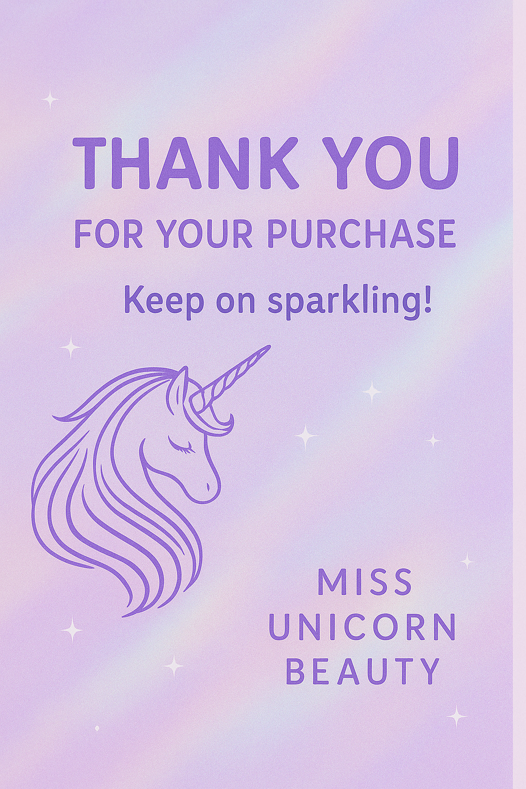 Miss Unicorn Beauty gift card