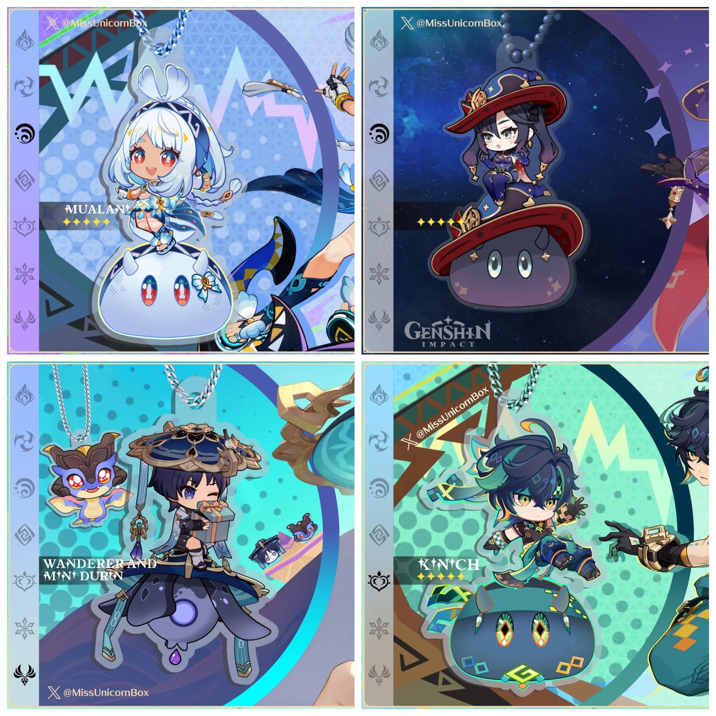 Slime Character Keychain Genshin Impact Inspired