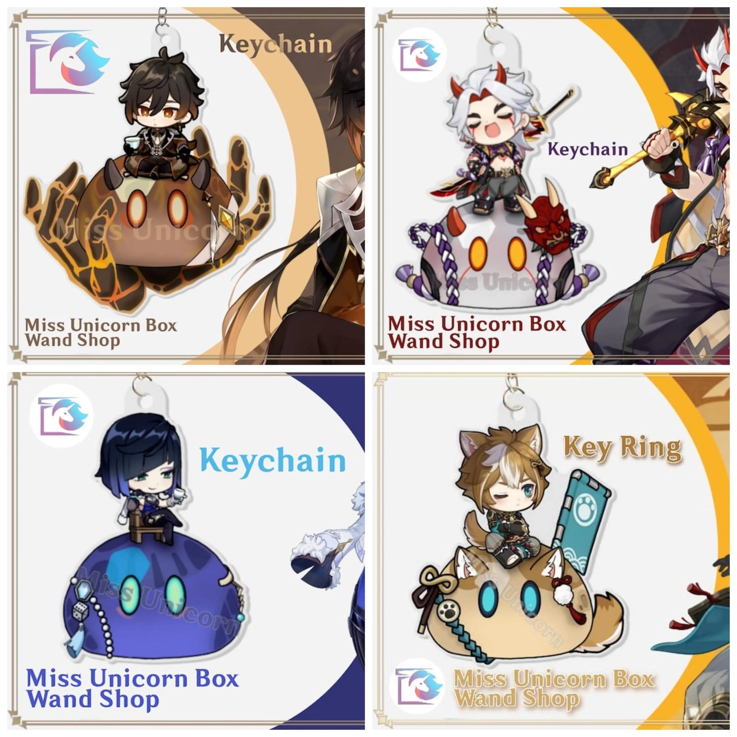 Slime Character Keychain Genshin Impact Inspired