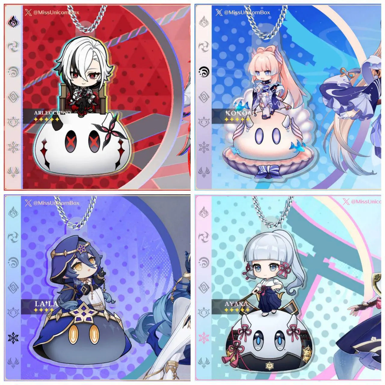 Slime Character Keychain Genshin Impact Inspired
