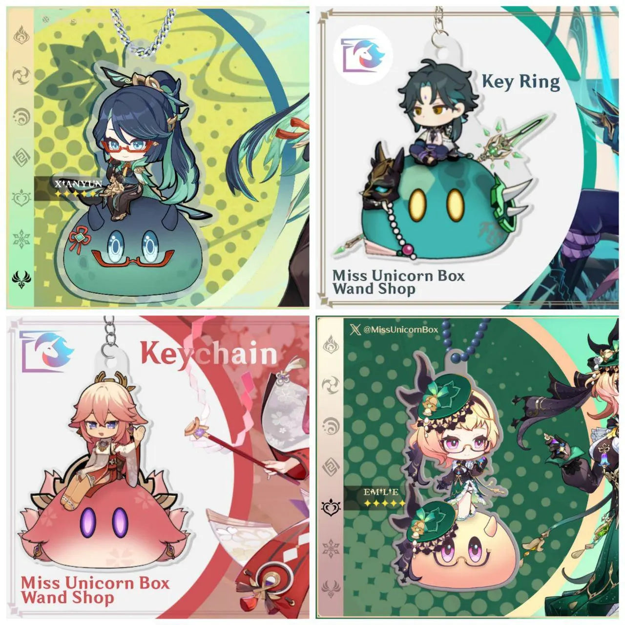 Slime Character Keychain Genshin Impact Inspired