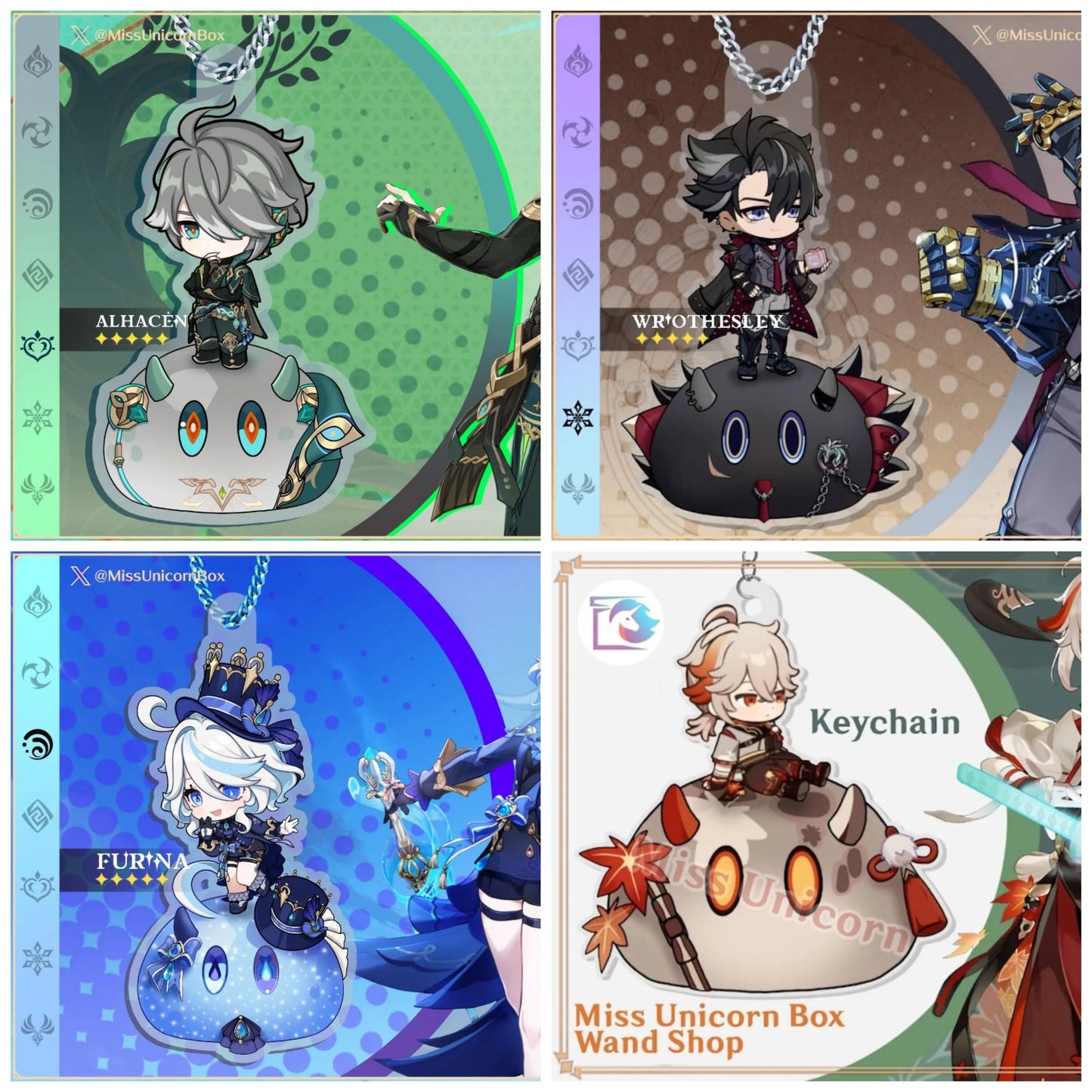Slime Character Keychain Genshin Impact Inspired