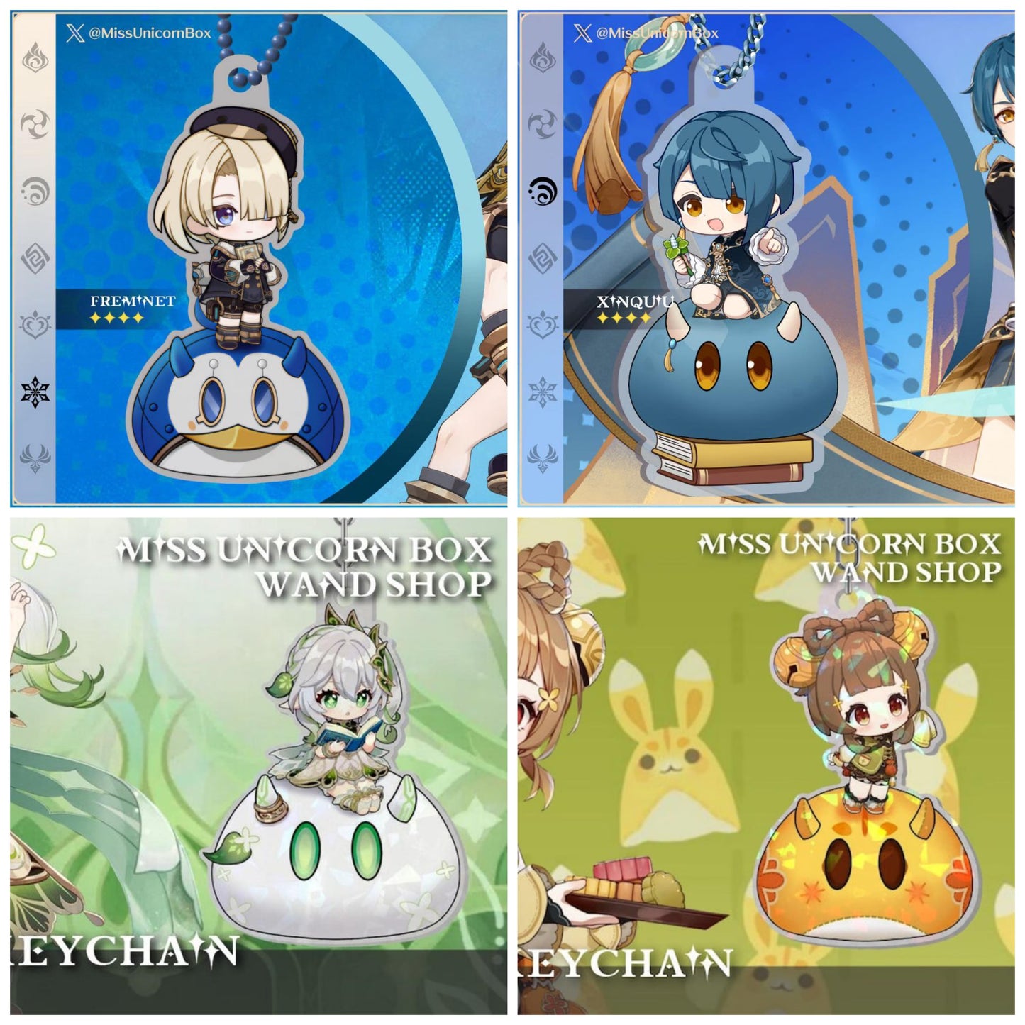 Slime Character Keychain Genshin Impact Inspired