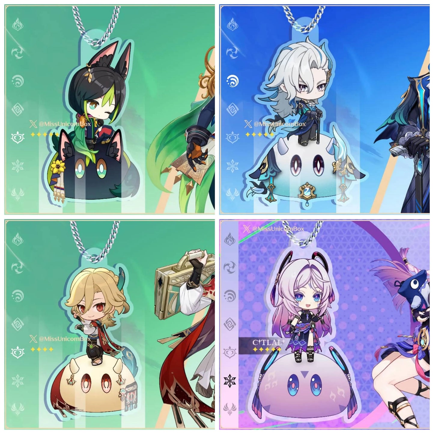 Slime Character Keychain Genshin Impact Inspired