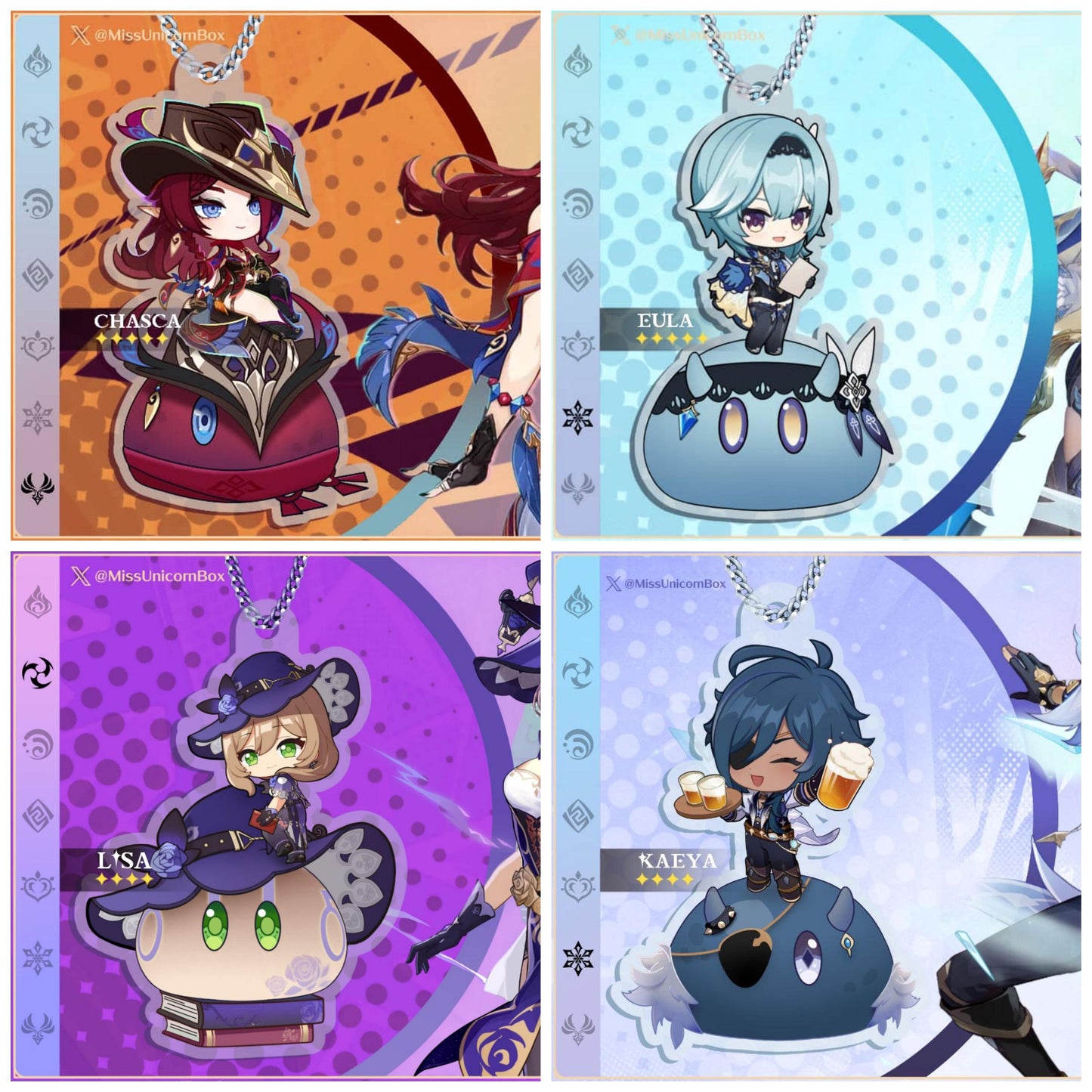 Slime Character Keychain Genshin Impact Inspired