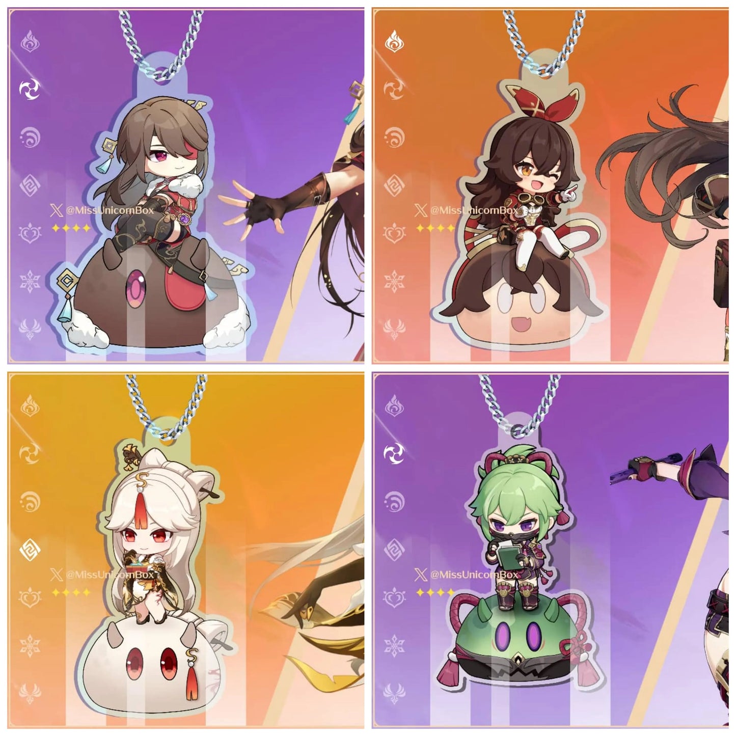 Slime Character Keychain Genshin Impact Inspired