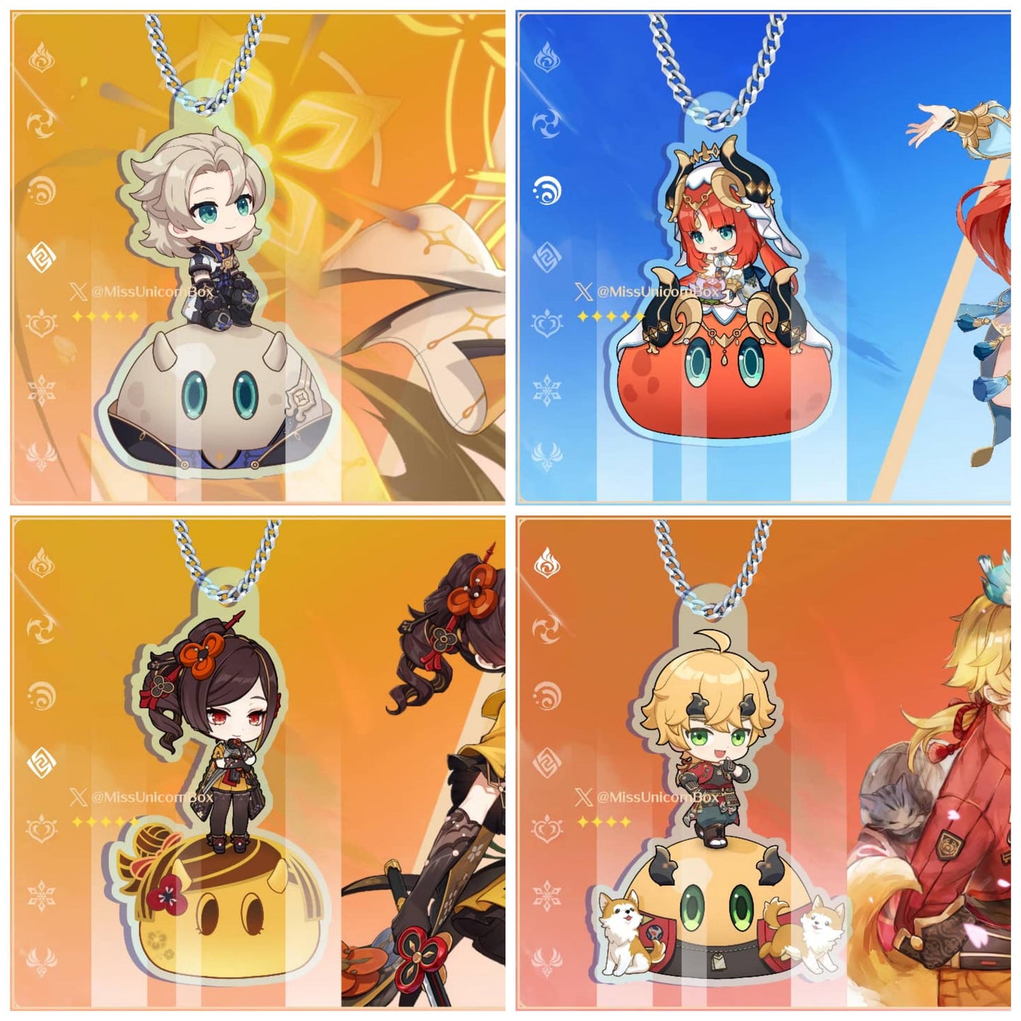 Slime Character Keychain Genshin Impact Inspired