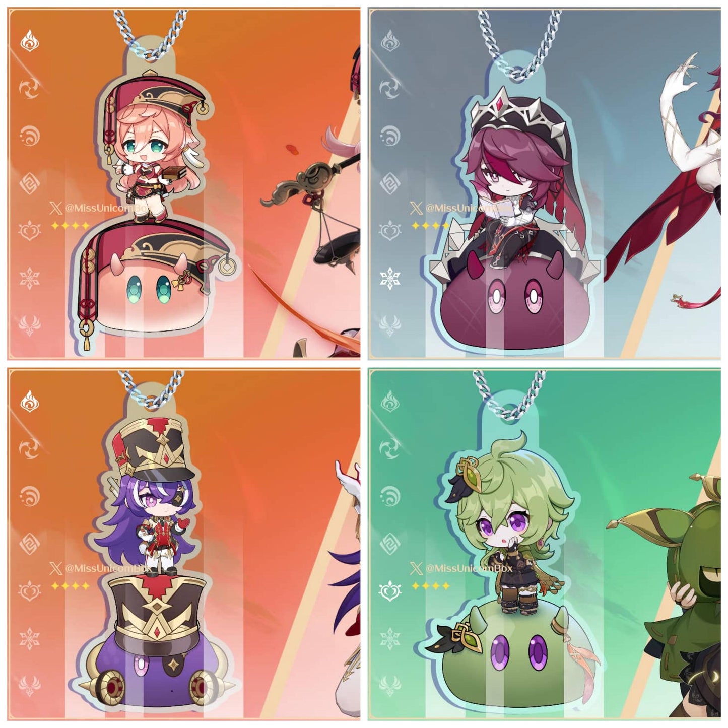 Slime Character Keychain Genshin Impact Inspired