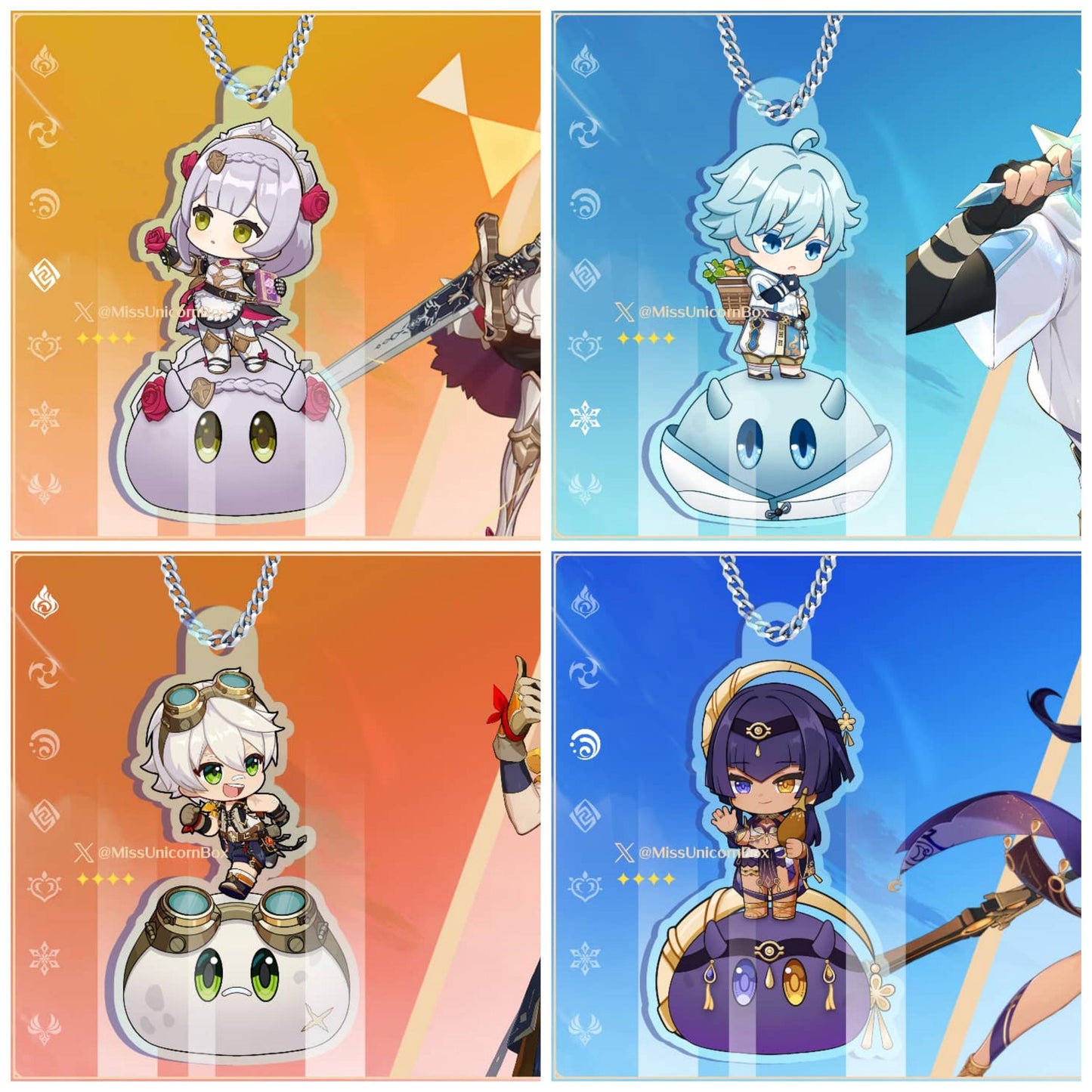 Slime Character Keychain Genshin Impact Inspired