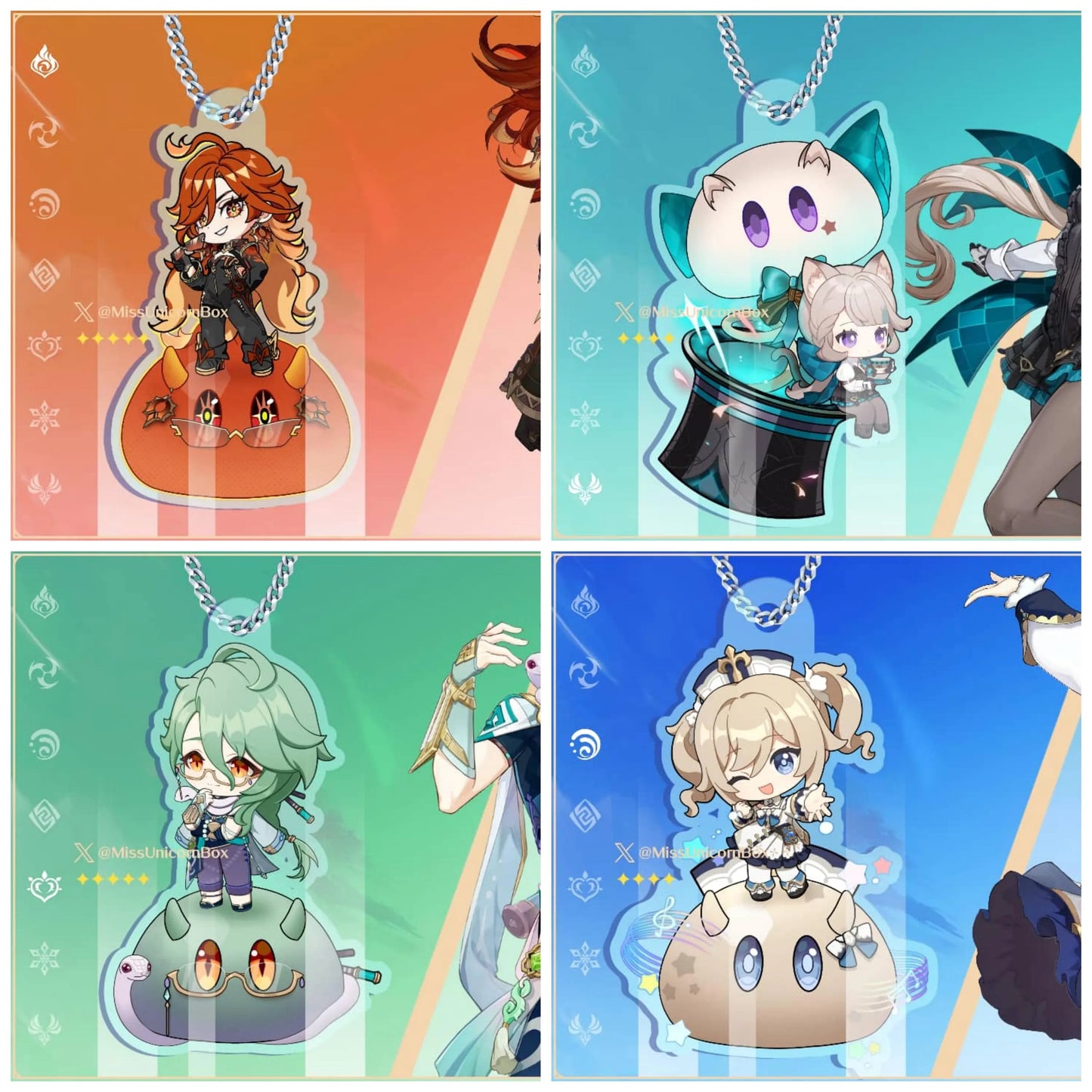 Slime Character Keychain Genshin Impact Inspired