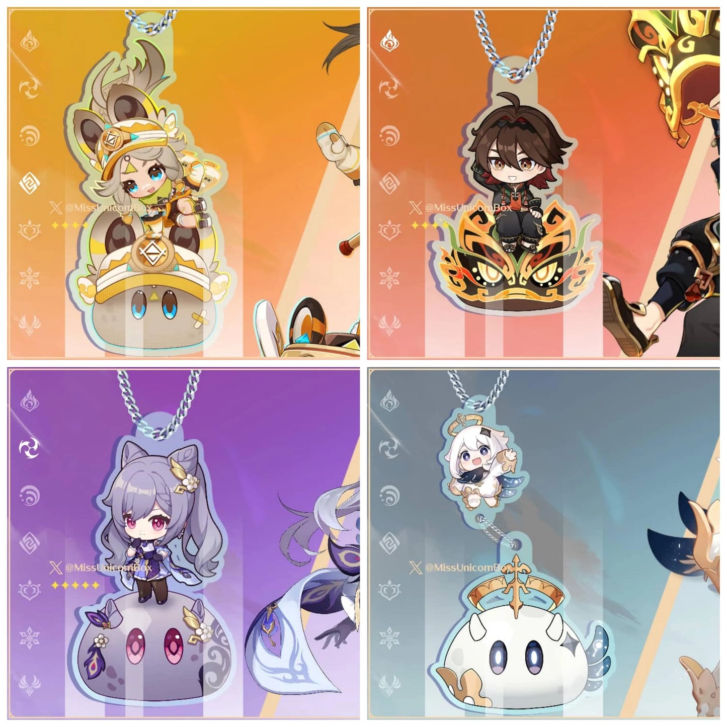 Slime Character Keychain Genshin Impact Inspired