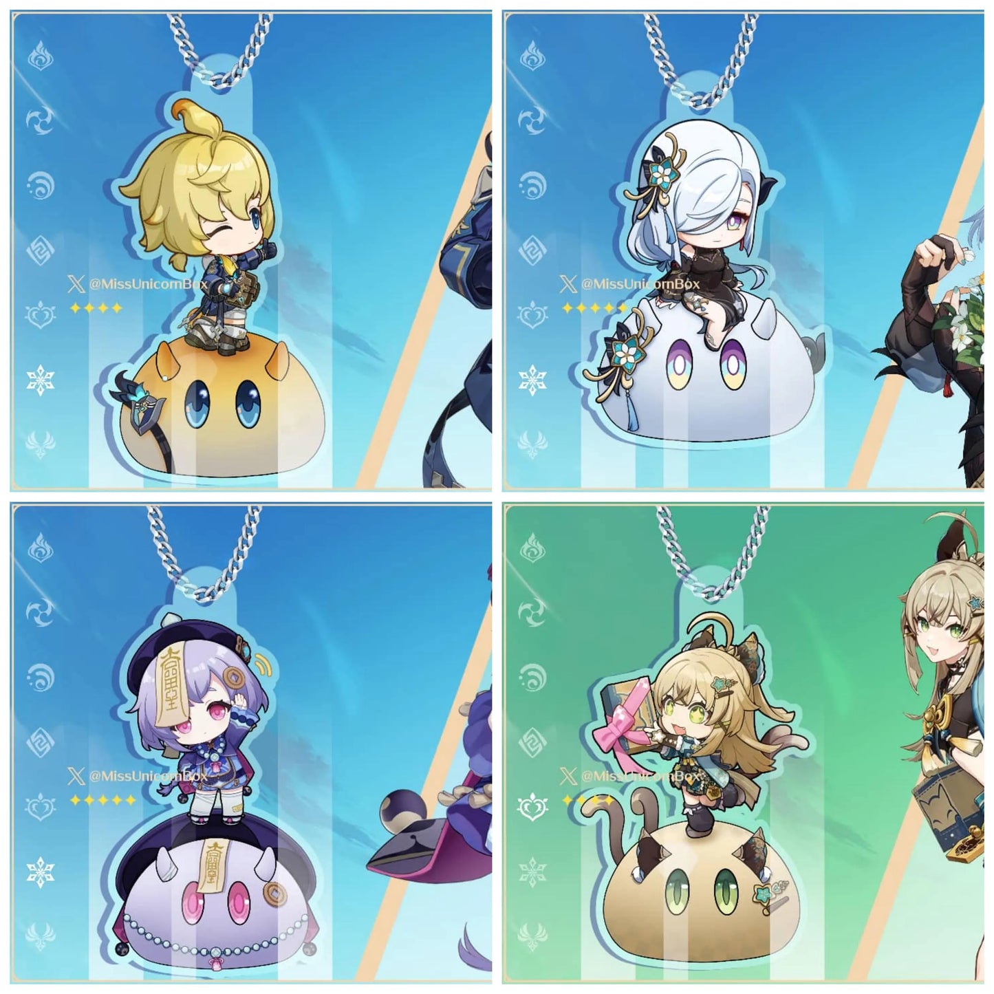 Slime Character Keychain Genshin Impact Inspired
