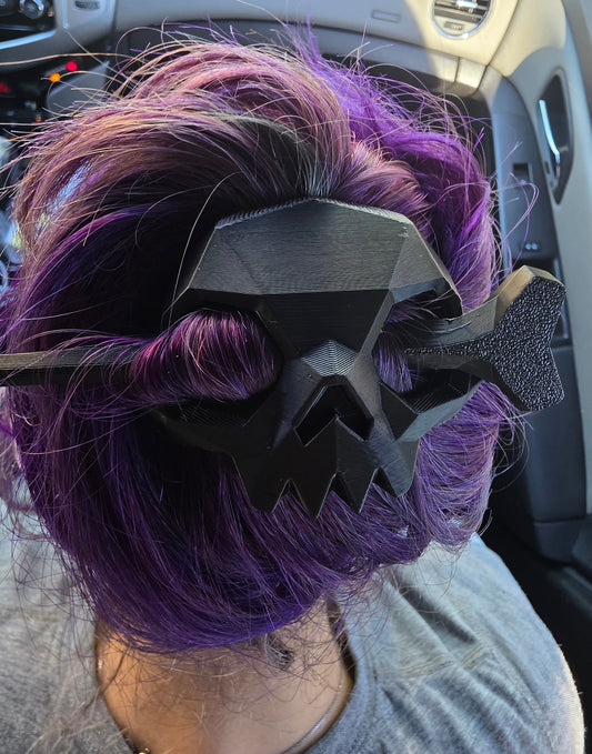 Skull 3D printed Halloween hair pin